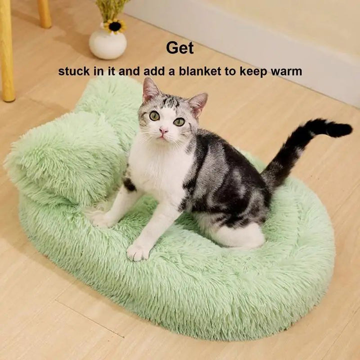 Fluffy Pet Bed Anti Slip Warm Cozy Sleeping Nest