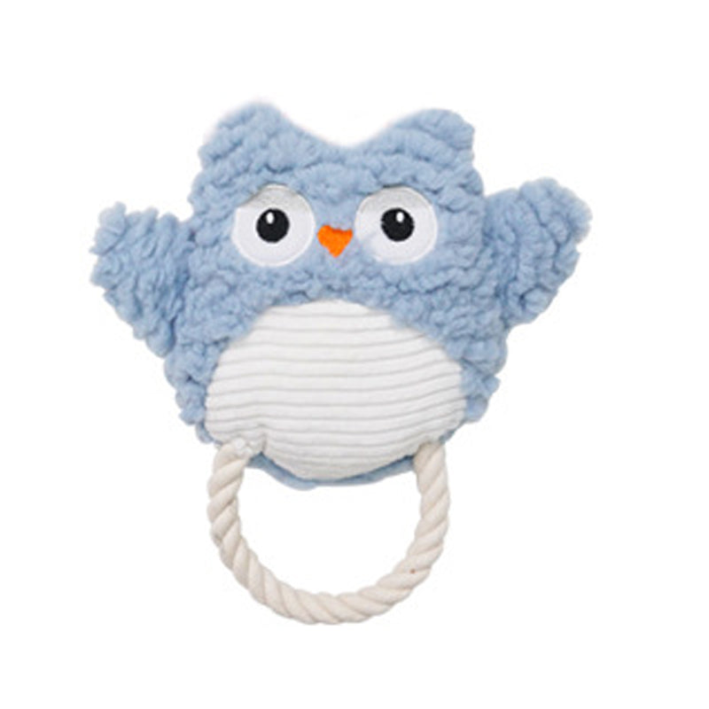 Plush Animal Shape Pet Toy Bite Resistant Squeaky Corduroy Toy
