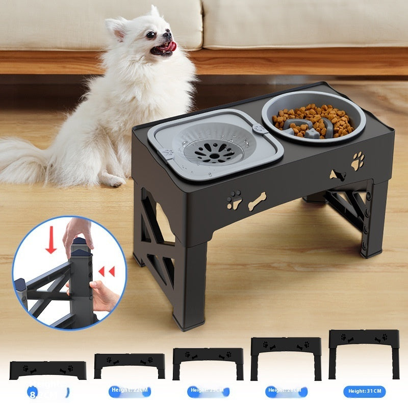 Stainless Steel Double Pet Bowl Elevated Feeder Stand