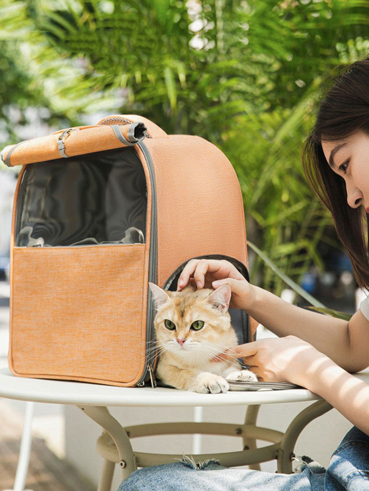 Portable Large Capacity Canvas Pet Backpack Carrier