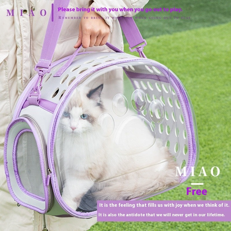 Pet Transparent Space Capsule Backpack Portable Travel Carrier