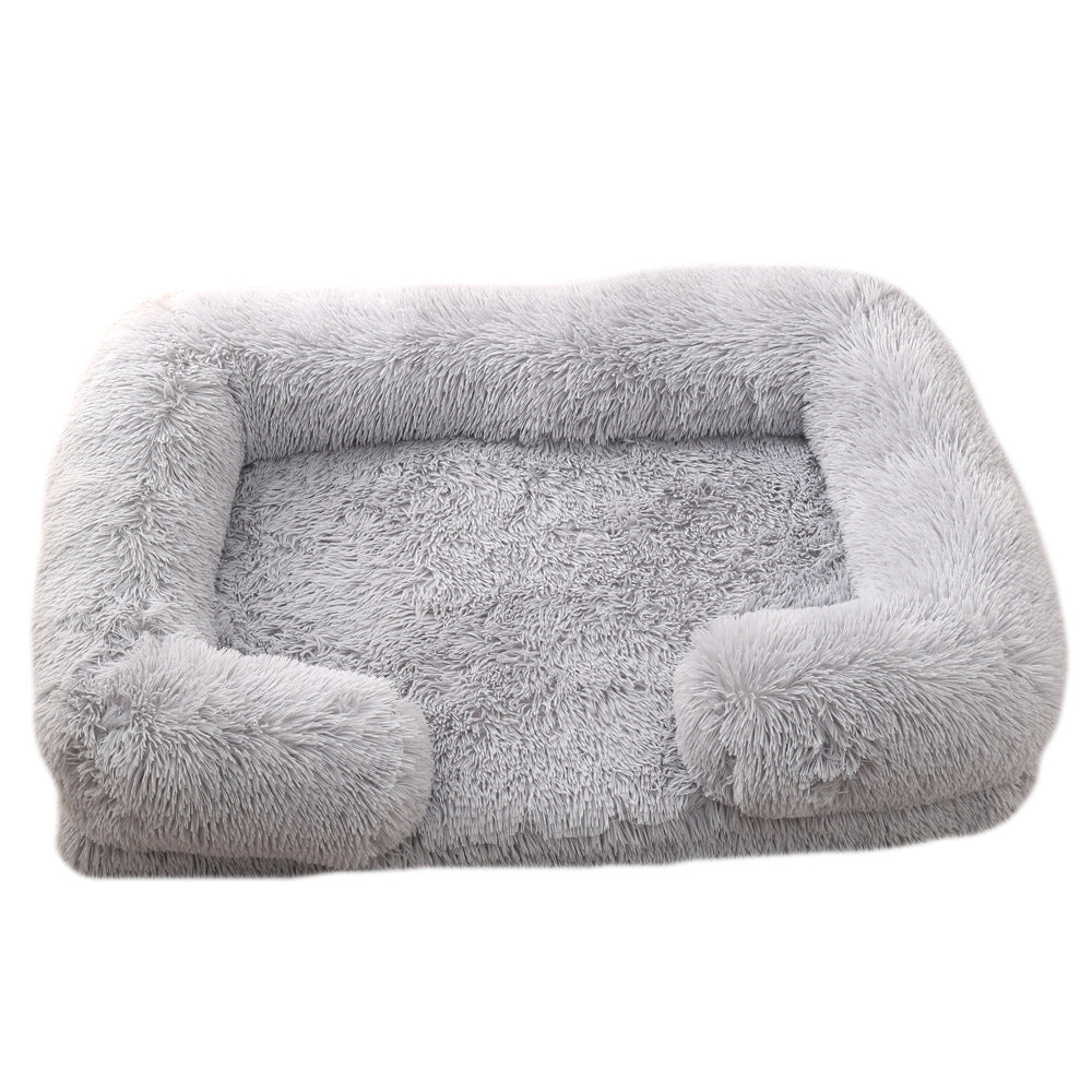 Plush Round Winter Warm Pet Bed Soft Cozy Sleeping Nest