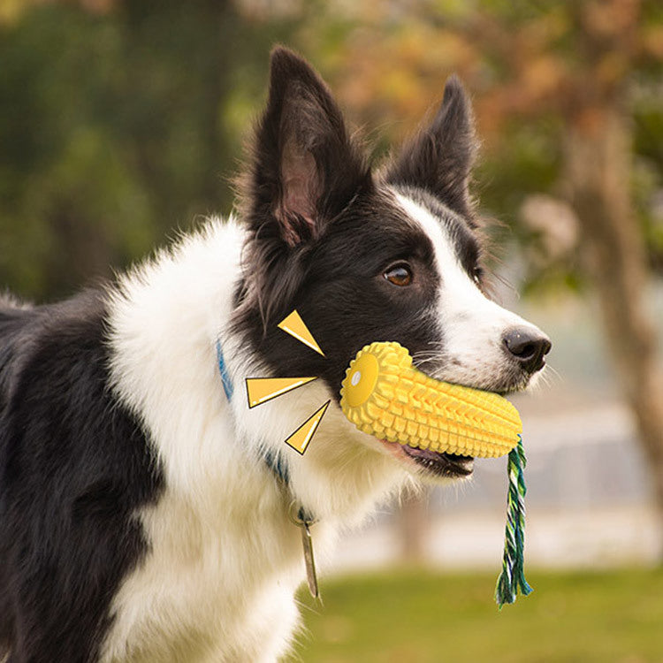 Simulation Corn Pet Toy Bite Resistant Vent Sound Chew Toy