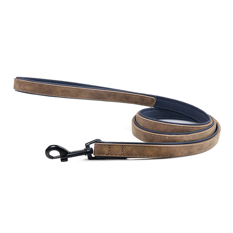 Pet Leather Pull Resistant Durable Walking Leash