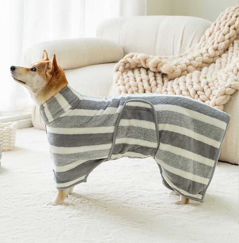 Pet Bath Robe Absorbent Bathing Towel Apparel