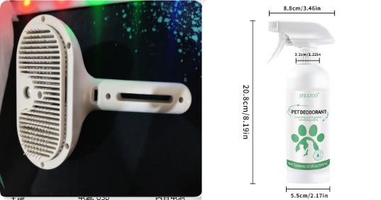 Self Cleaning Pet Grooming Brush With Mist Humidifier Dematting Tool