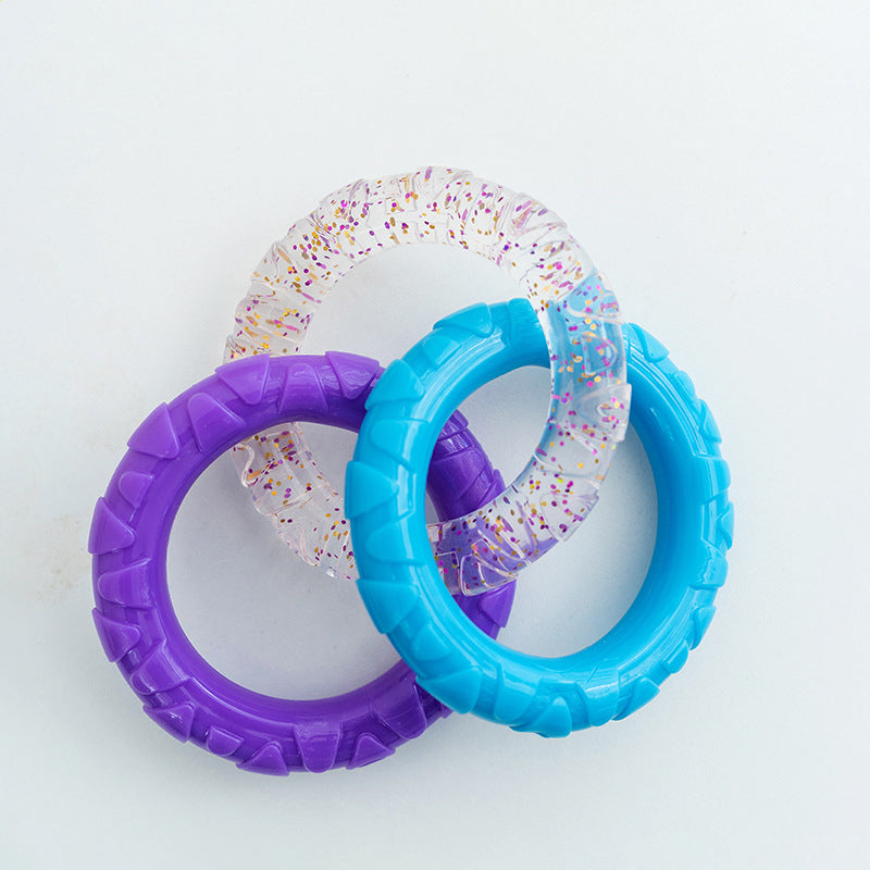Floating Water Pet Flying Disc Training Ring Interactive Chew Toy