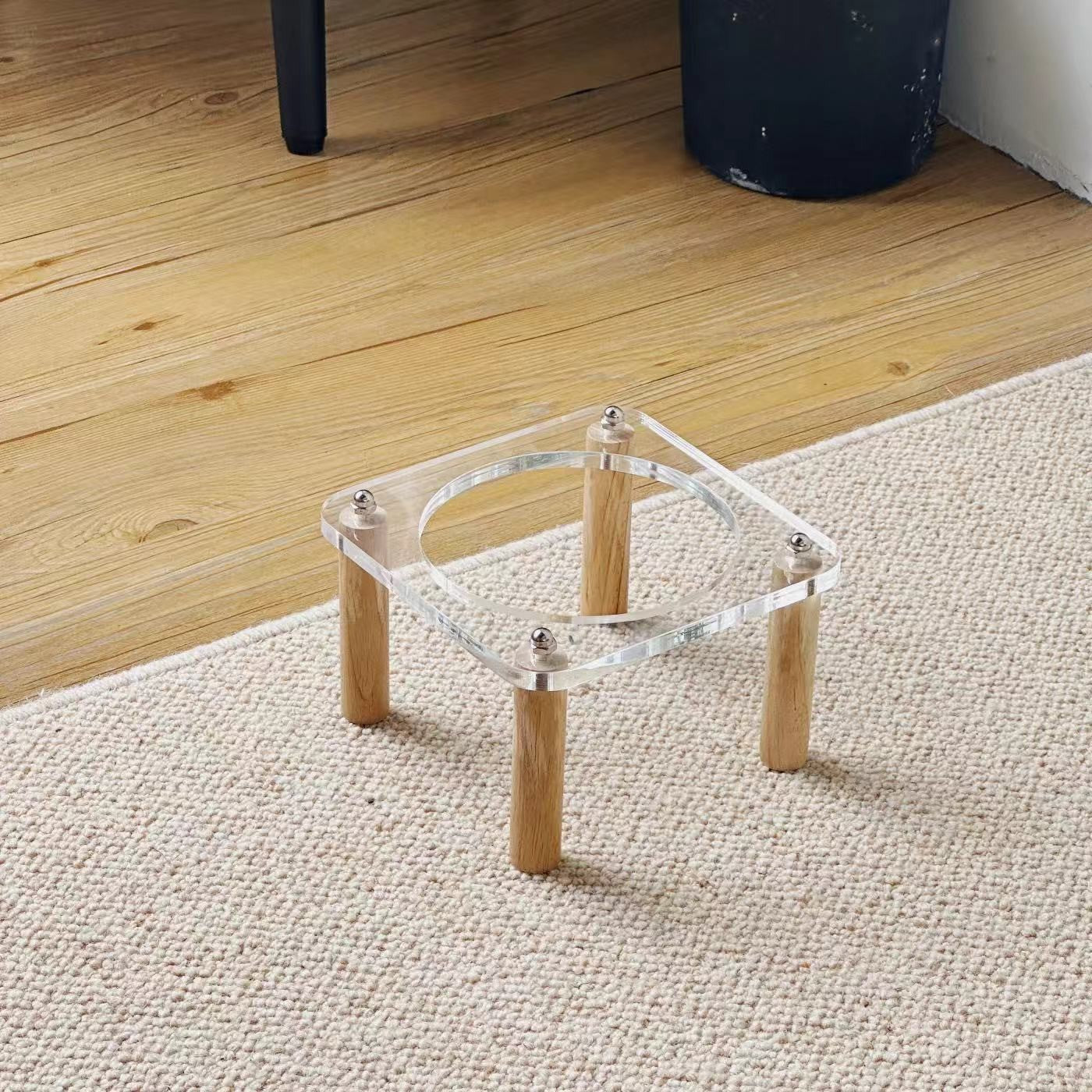 Anti Tumble Pet Ceramic Double Bowl Elevated Food Water Feeder Stand