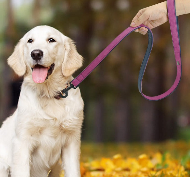 Pet Leather Pull Resistant Durable Walking Leash