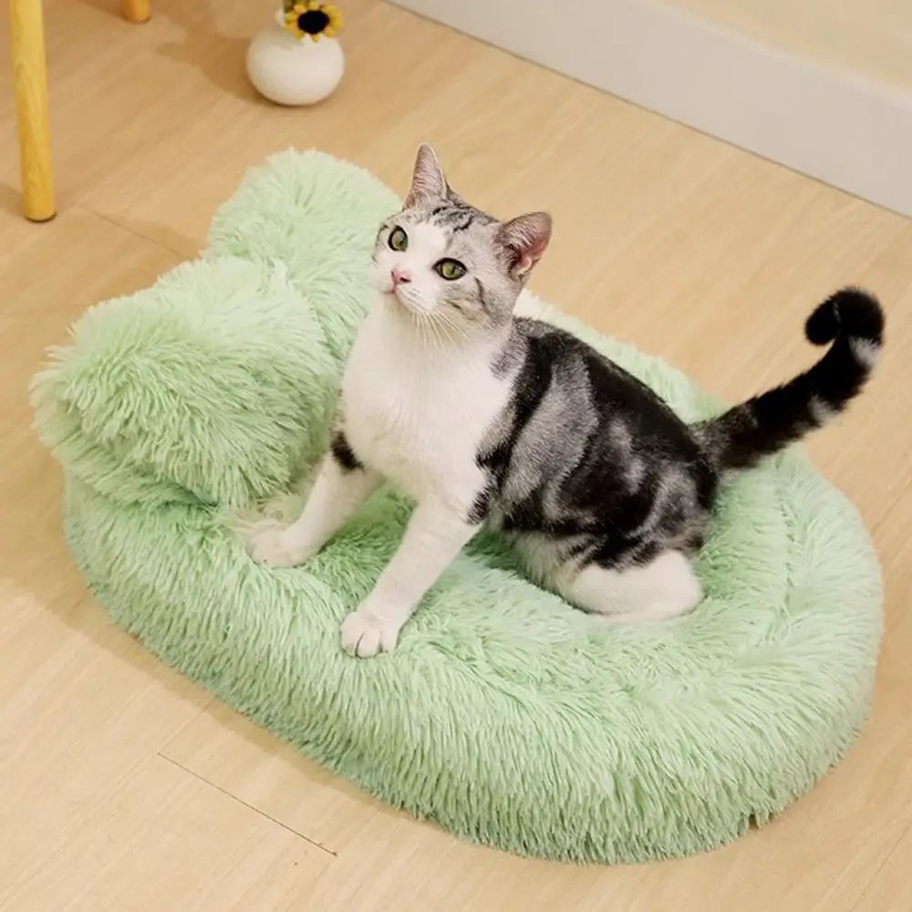 Fluffy Pet Bed Anti Slip Warm Cozy Sleeping Nest