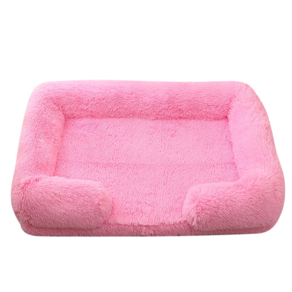 Plush Round Winter Warm Pet Bed Soft Cozy Sleeping Nest