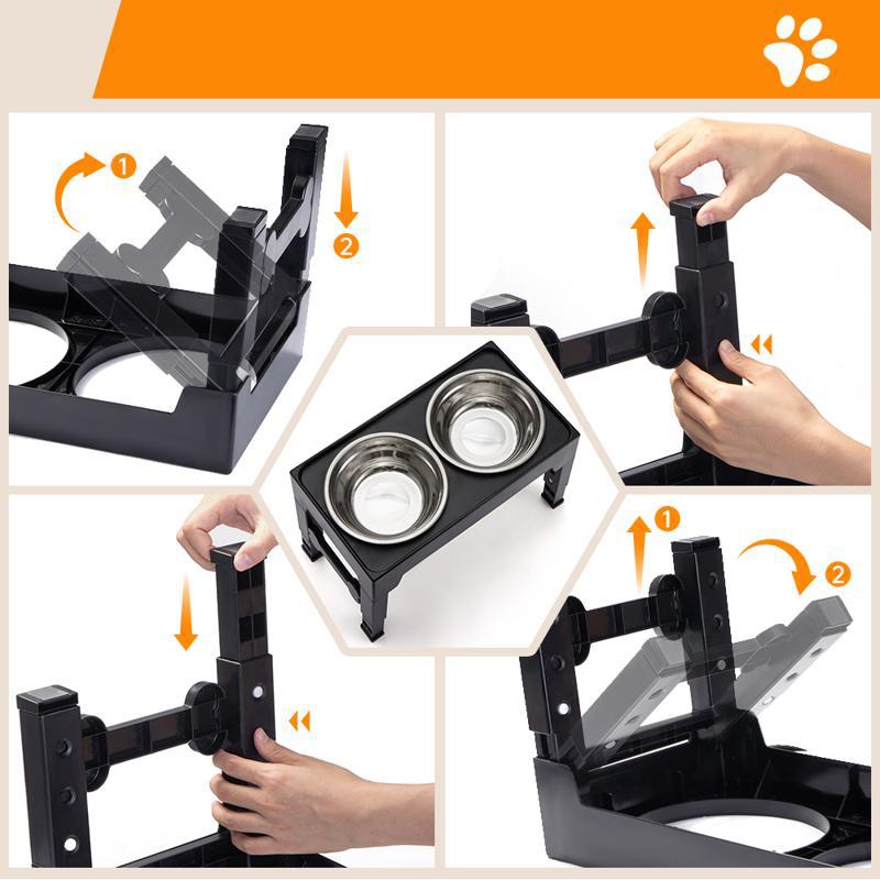 Elevated Anti Tumble Pet Feeding Bowl Neck Protection Stand