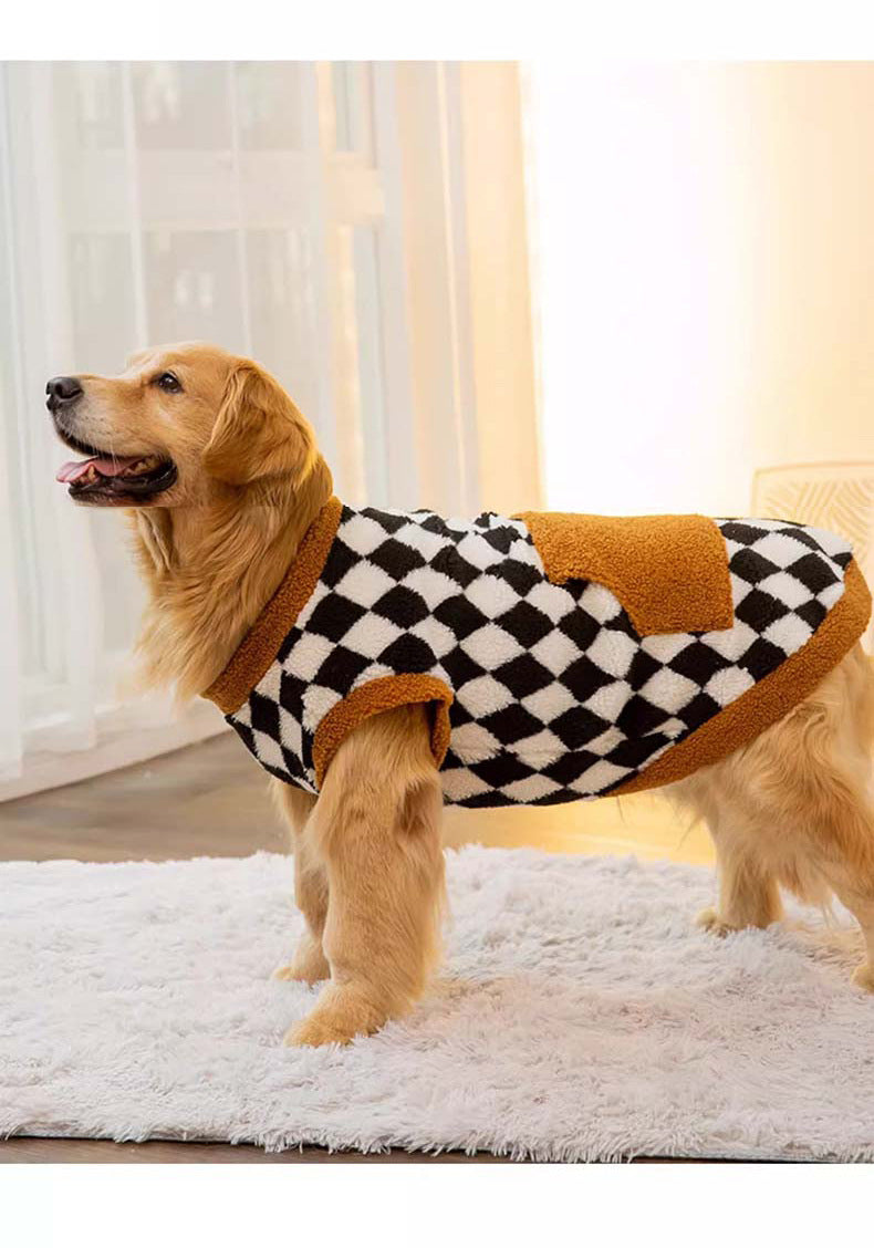 Pet Fluffy Cotton Padded Vest Warm Winter Clothing Wear
