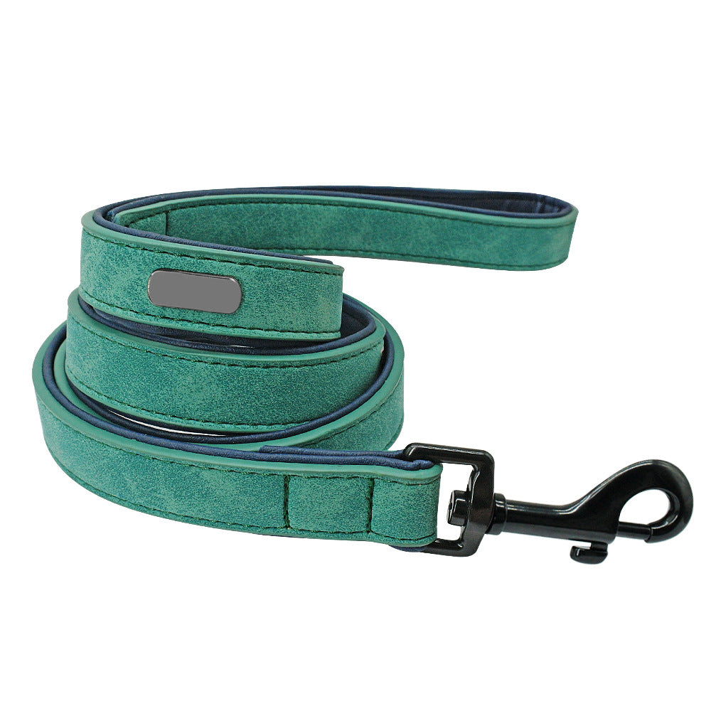 Pet Leather Pull Resistant Durable Walking Leash