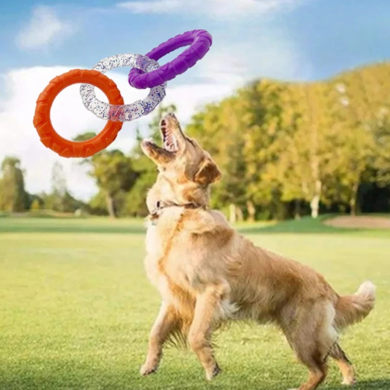 Floating Water Pet Flying Disc Training Ring Interactive Chew Toy