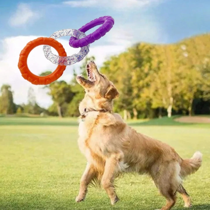 Floating Water Pet Flying Disc Training Ring Interactive Chew Toy
