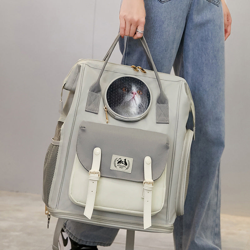 Pet Large Capacity Breathable Backpack Portable Travel Carrier