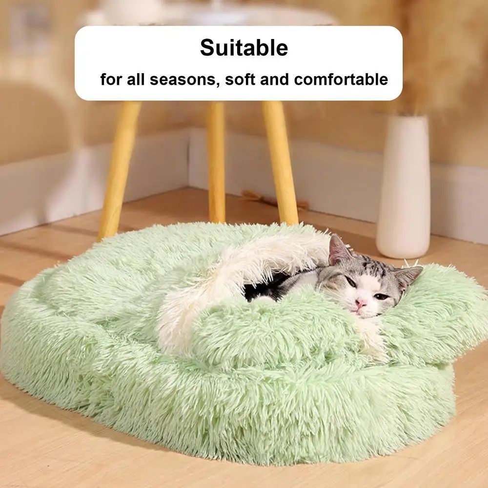 Fluffy Pet Bed Anti Slip Warm Cozy Sleeping Nest