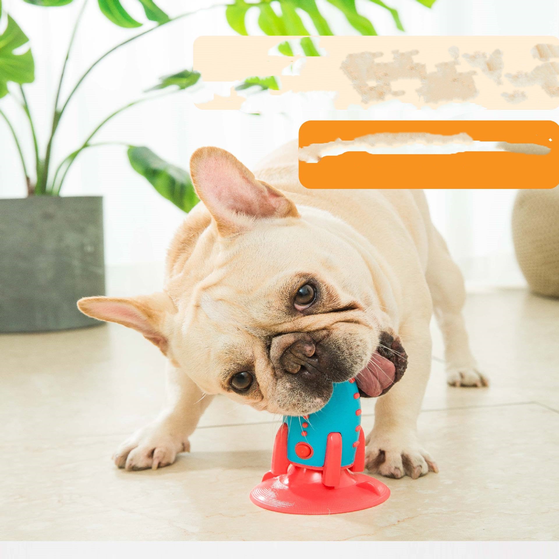 Rocket Shape Pet Toy Food Dispensing Bite Resistant Chew Toy