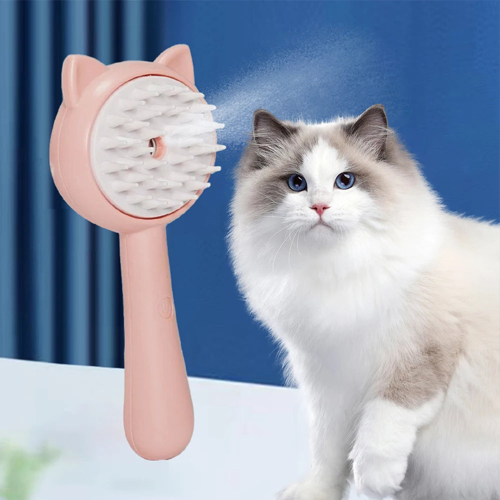 Rechargeable Pet Grooming Mist Self Cleaning Slicker Brush