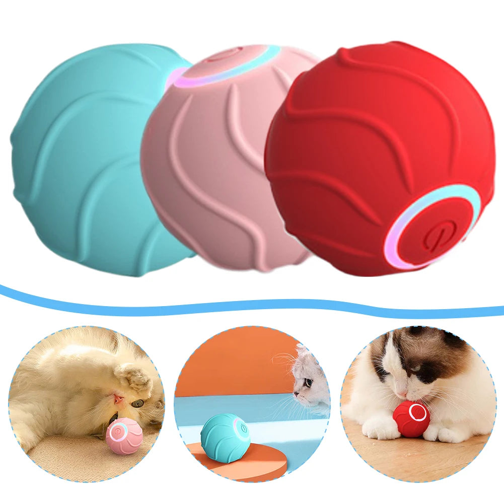 Smart Rolling Interactive Pet Ball Automatic USB Jumping Toy