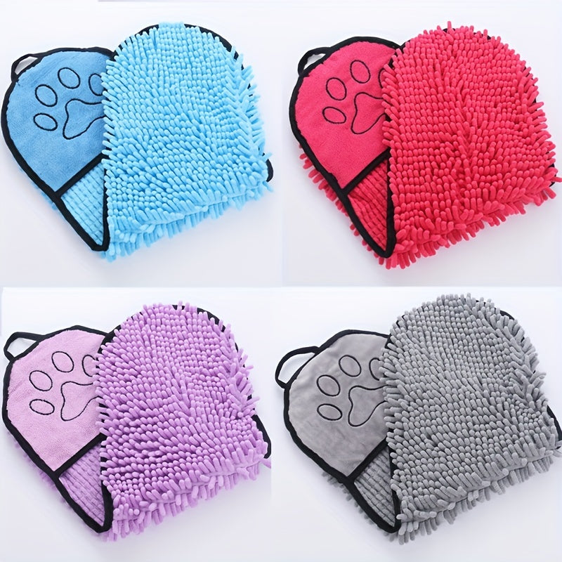 Absorbent Pet Bath Towel Microfiber Quick Dry With Hand Pockets