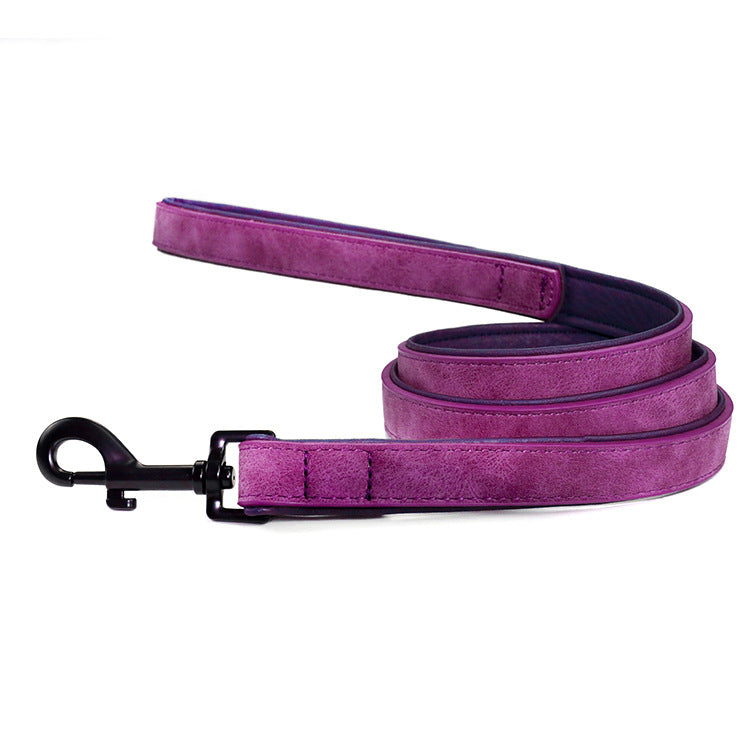 Pet Leather Pull Resistant Durable Walking Leash