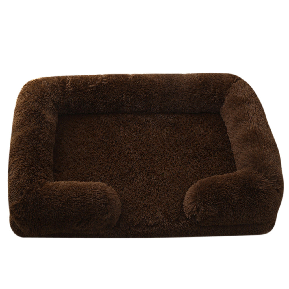 Plush Round Winter Warm Pet Bed Soft Cozy Sleeping Nest