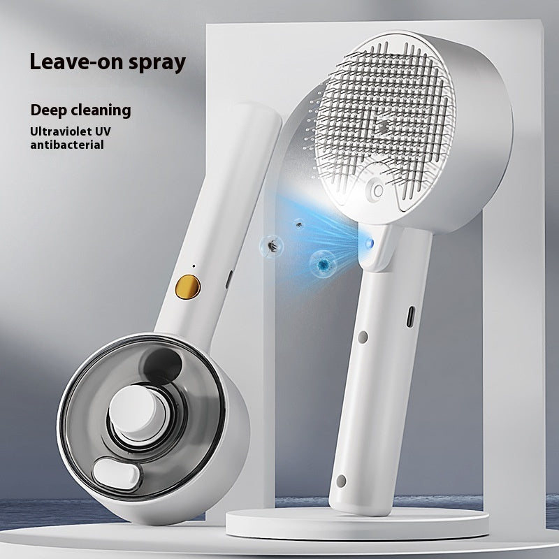 Self Cleaning Pet Steam Grooming Brush Hair Removal Tool