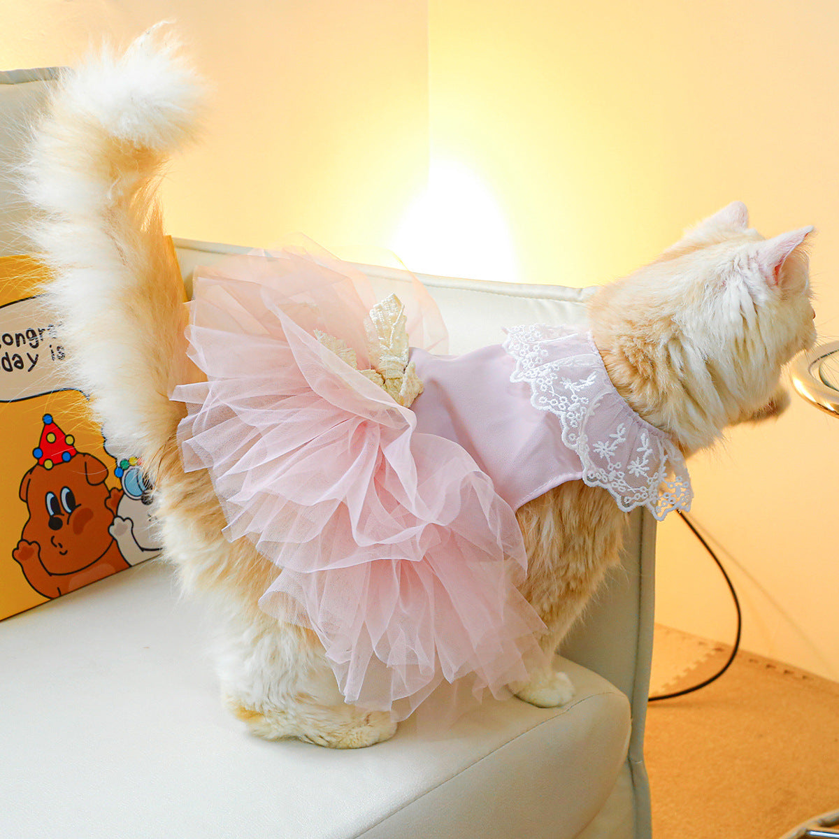 Pet Lace Clothing Outfit Elegant Comfortable Pet Wear