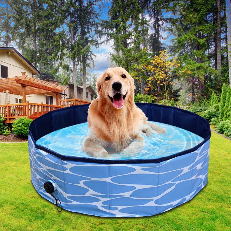 Foldable Pet Bath Swimming Pool Collapsible Bathtub Outdoor Indoor