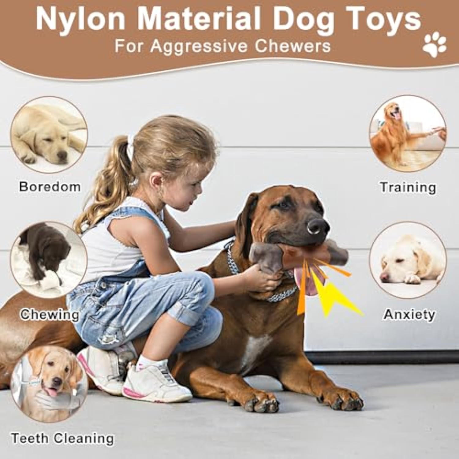 Indestructible Durable Pet Chew Toy Bacon Flavor For Large Breeds