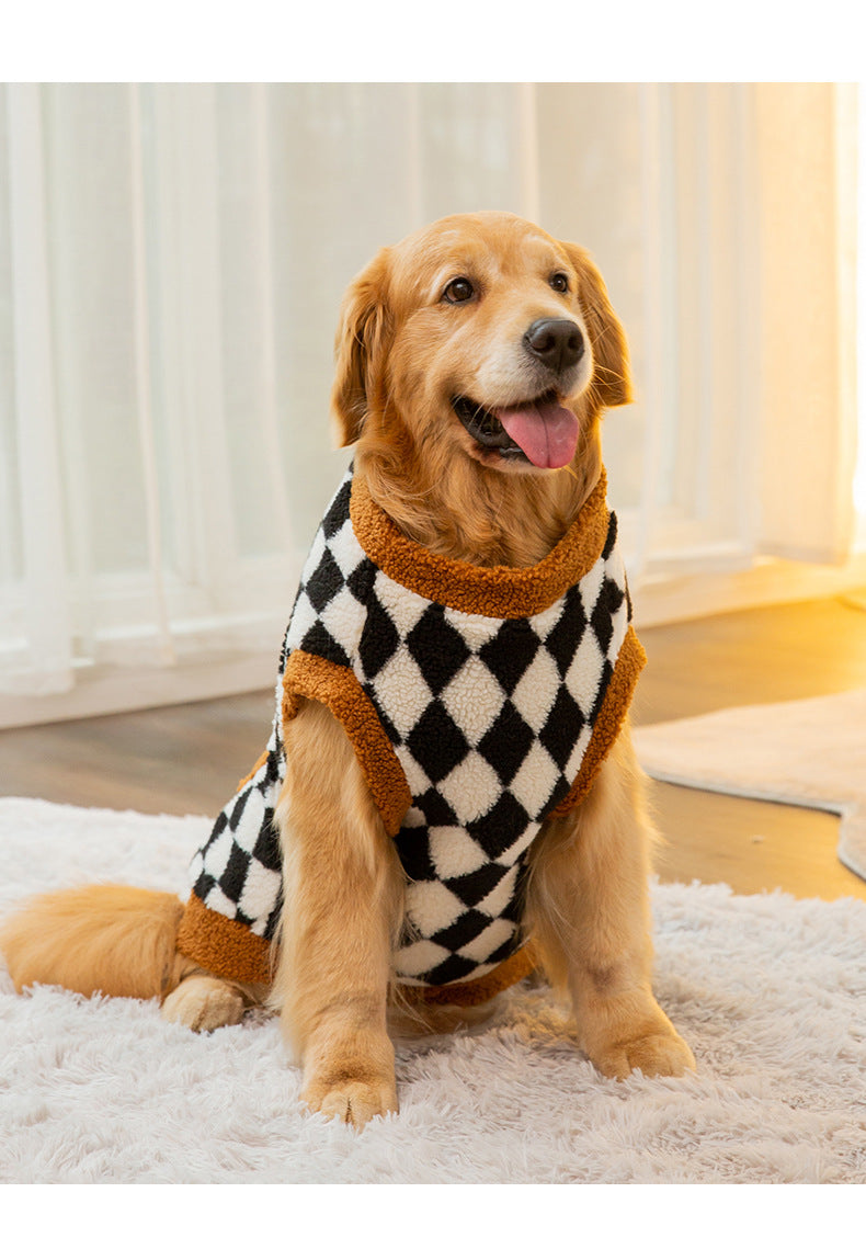 Pet Fluffy Cotton Padded Vest Warm Winter Clothing Wear