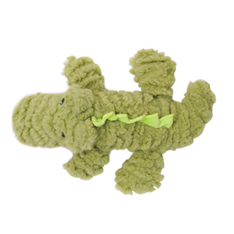 Plush Animal Shape Pet Toy Bite Resistant Squeaky Corduroy Toy