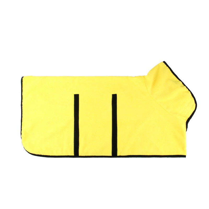 Pet Bath Robe Absorbent Tucked Waist Grooming Shirt