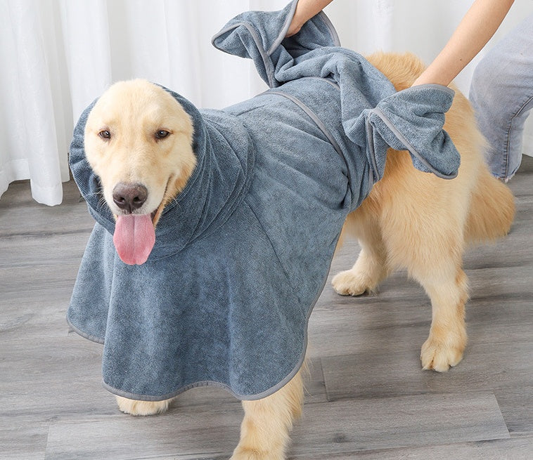 Cotton Pet Bathrobe Highly Absorbent Drying Towel