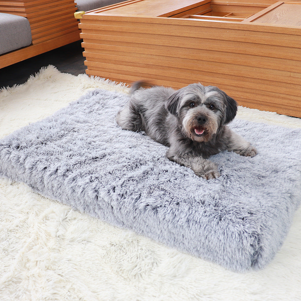 Plush Square Pet Bed With Memory Foam Deep Sleep Sofa