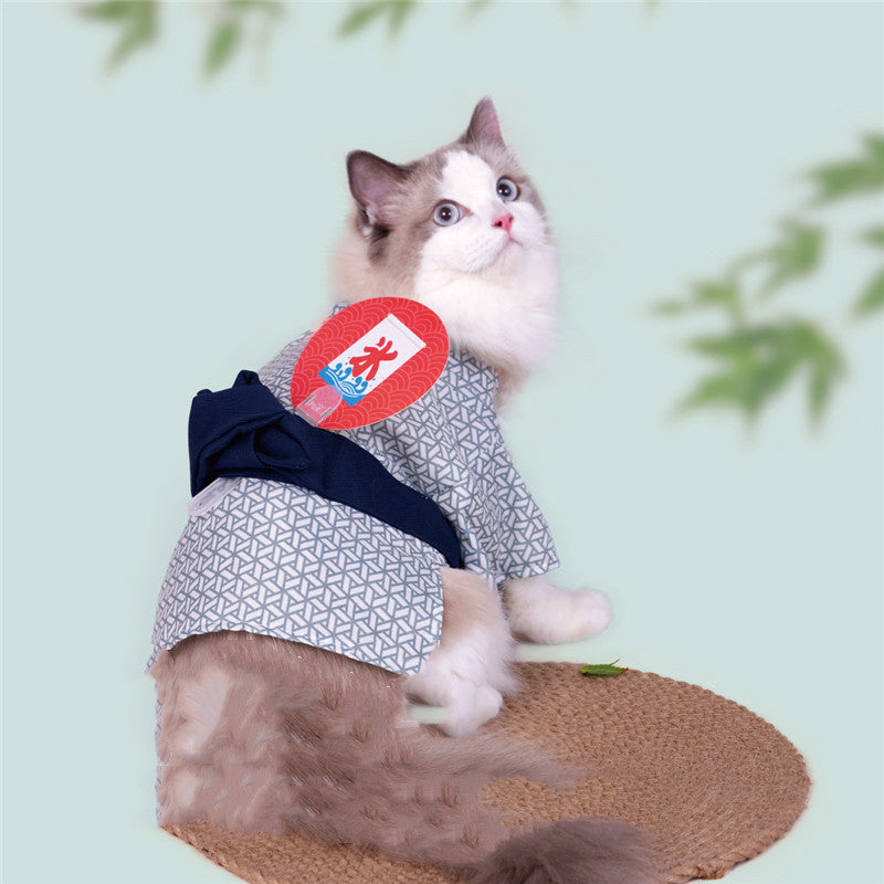 Pet Yukata Kimono Clothing Spring Summer Fashion Wear