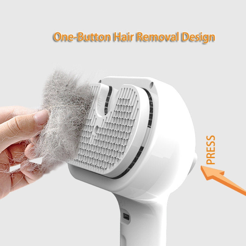 Self Cleaning Pet Grooming Brush With Mist Humidifier Dematting Tool