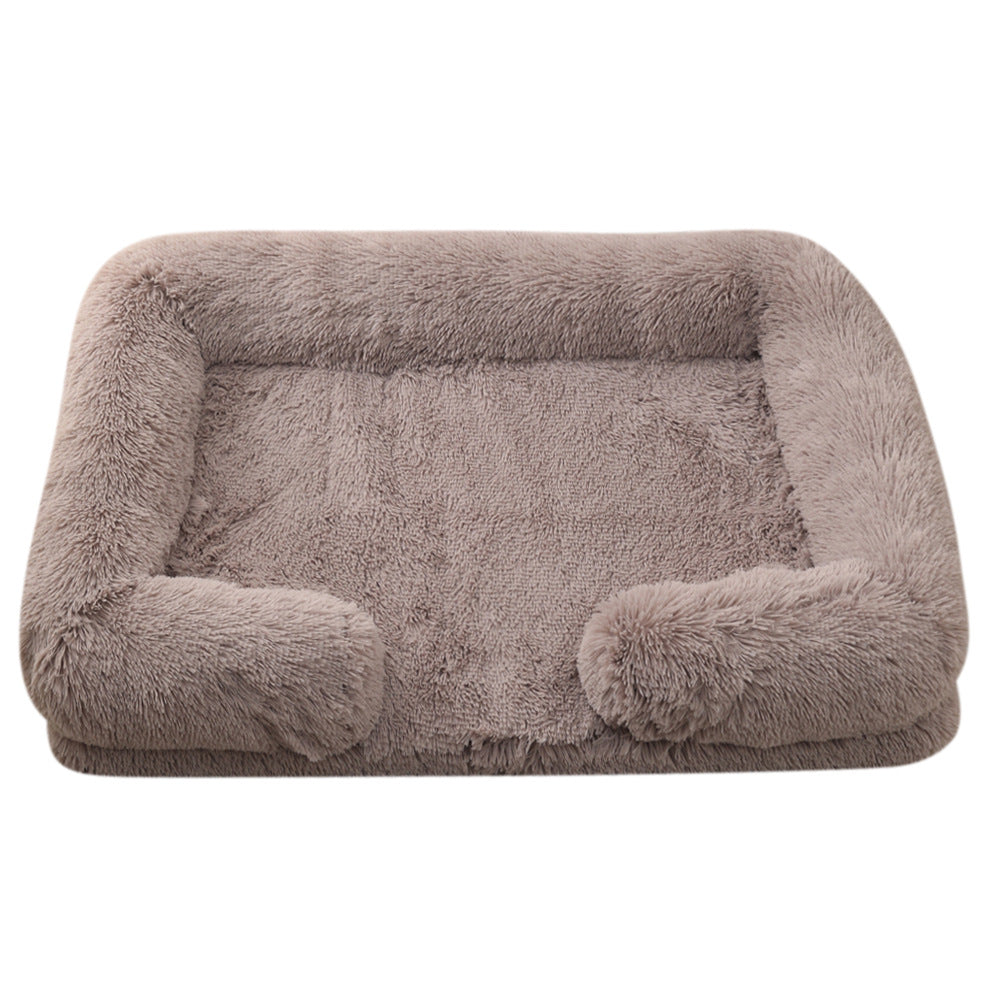 Plush Round Winter Warm Pet Bed Soft Cozy Sleeping Nest