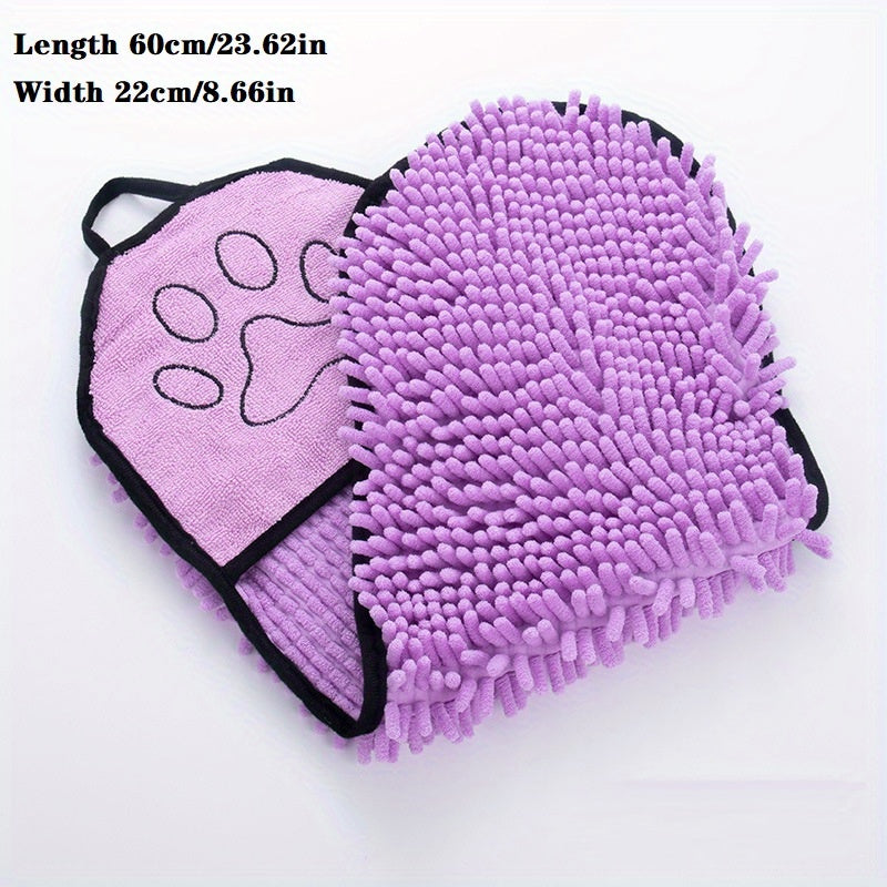 Absorbent Pet Bath Towel Microfiber Quick Dry With Hand Pockets