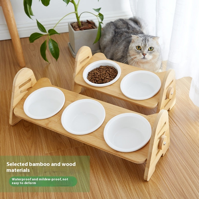 Oblique Mouth Pet Bowl Cervical Spine Protection Feeder