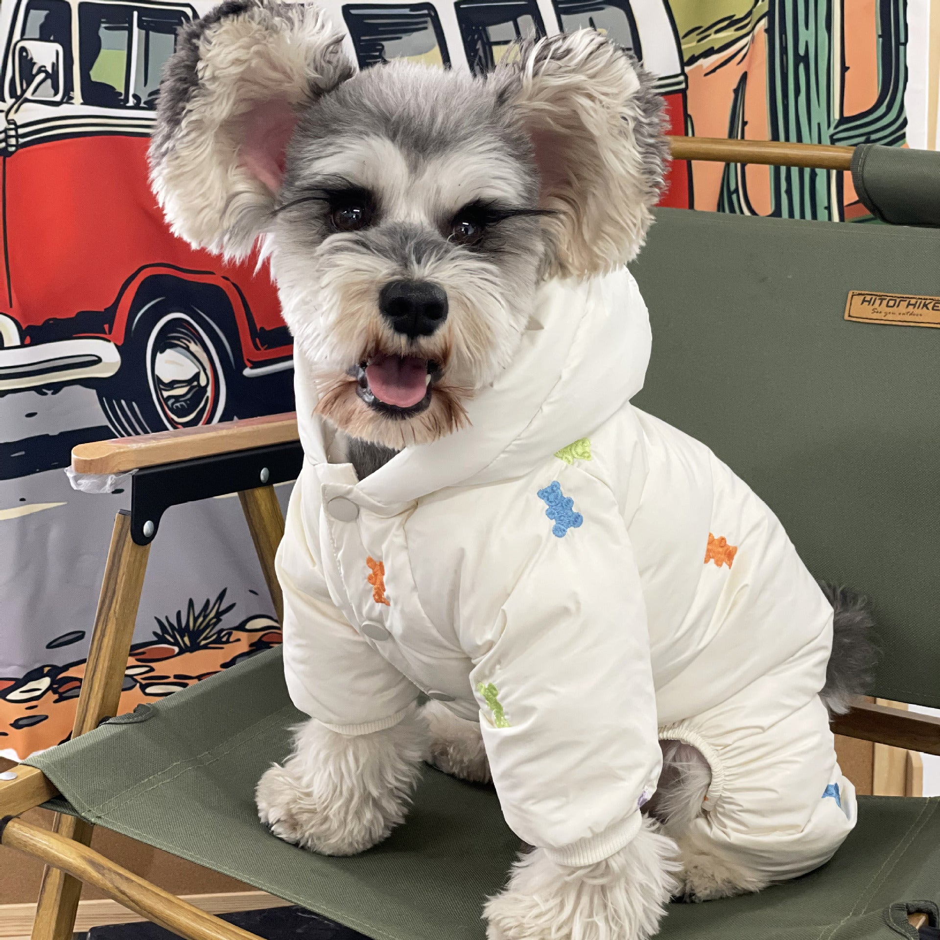 Pet Thickened Warm Hooded Four Feet Jacket Winter Wear
