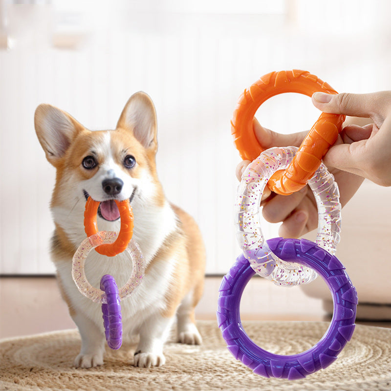 Floating Water Pet Flying Disc Training Ring Interactive Chew Toy