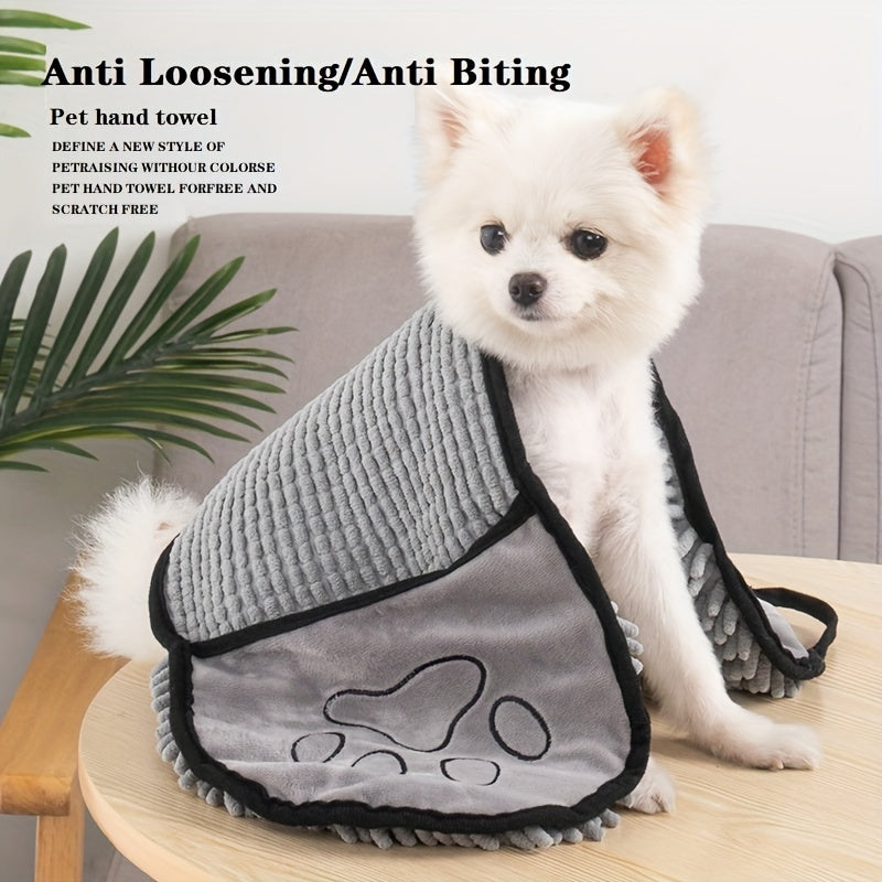Absorbent Pet Bath Towel Microfiber Quick Dry With Hand Pockets