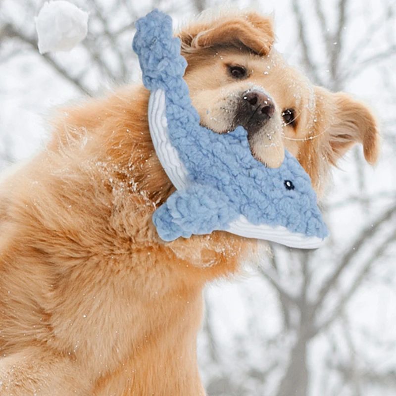 Plush Animal Shape Pet Toy Bite Resistant Squeaky Corduroy Toy