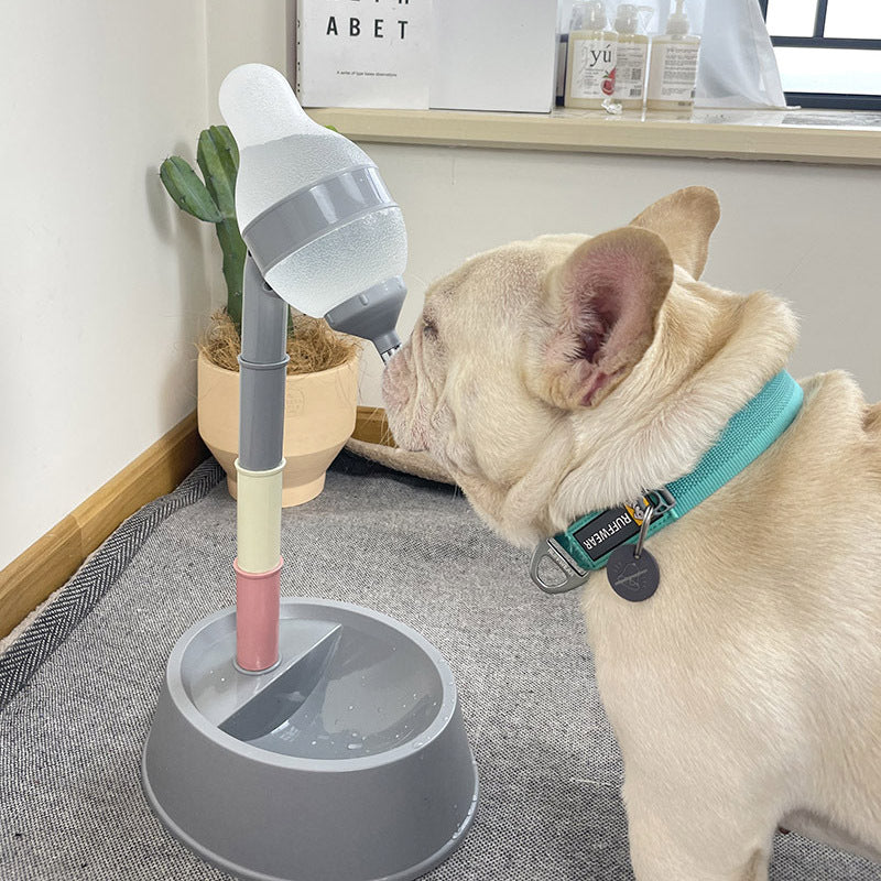 Automatic Adjustable Height Pet Water Dispenser Fountain Feeder Bowl