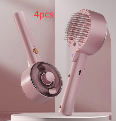 Self Cleaning Pet Steam Grooming Brush Hair Removal Tool