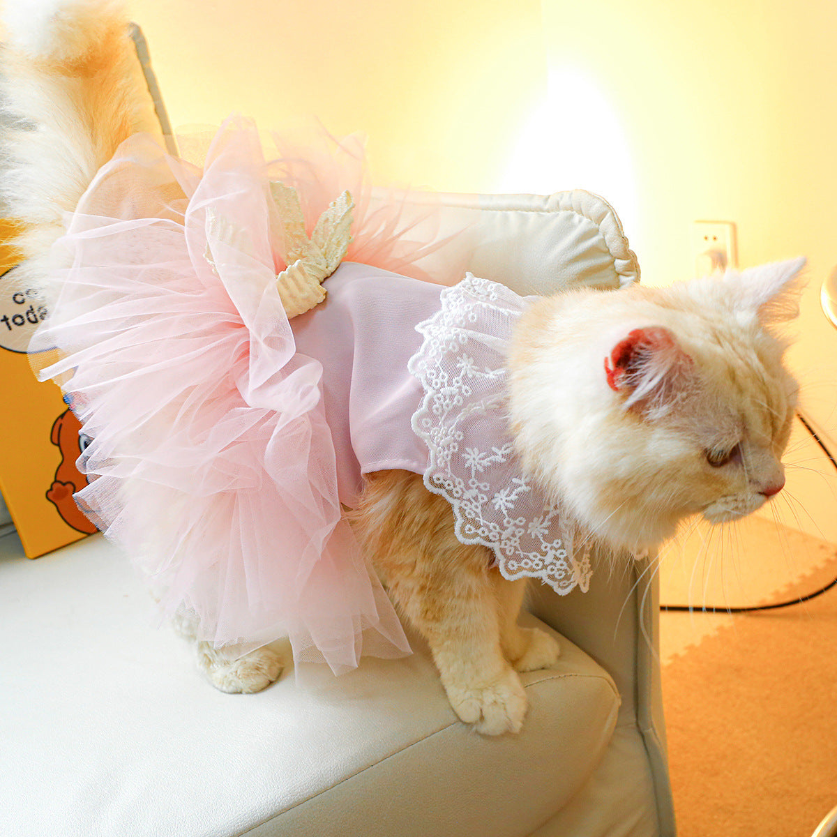 Pet Lace Clothing Outfit Elegant Comfortable Pet Wear