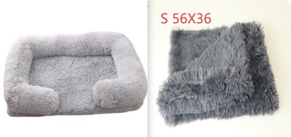 Plush Round Winter Warm Pet Bed Soft Cozy Sleeping Nest